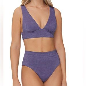 RAISINS Lurex Metallic Island Tropics Bikini Set